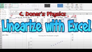 IB Physics: Using Excel for Linearizing Graphs