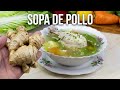 SOPA DE POLLO CON JENGIBRE