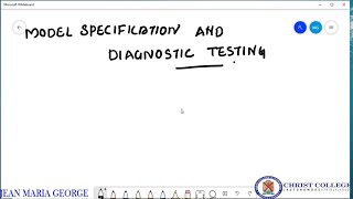 Model specification errors