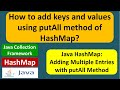 How to add keys and values using putAll method of HashMap? | Java Collection Framework