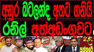 අනුර බටලන්ද අතට ගනීයි රනිල් අත්අඩංගුවට.kalapaththare/කැලෑ පත්තරේ