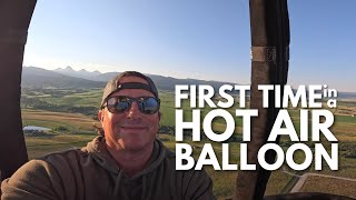 First Hot Air Balloon Ride:  Overlooking the Grand Tetons