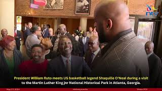 Ruto in US: President meets US basketball legend Shaquille O'Neal