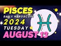 Pisces ♓ ✨ 𝐆𝐨𝐥𝐝𝐞𝐧 𝐎𝐩𝐩𝐨𝐫𝐭𝐮𝐧𝐢𝐭𝐲 🌞 Horoscope For Today August 13, 2024 | Tarot