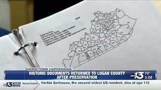 Historic Walker Line Survey records preserved and returned to Logan County