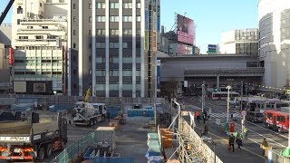 【渋谷フクラス】道玄坂一丁目駅前地区（東急プラザ渋谷跡地）の建設状況（2018年1月6日）