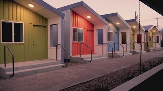 Tiny Home Village now open, first residents move in