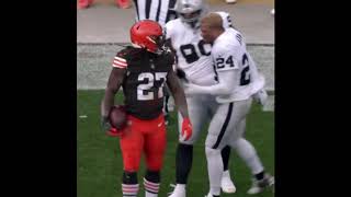 Johnathan Abram Tackles Kareem Hunt #NFL #MicdUp