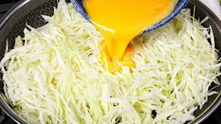 cabbage with eggs is better than meat try thus  delicious korean Cabbage Omelette