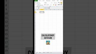 Excel Autosum Calculation #excel #msexcel #computer #calculation #autosum #shorts #pc