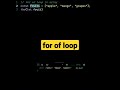 for of loop in array | javascript tutorial #html #shorts #javascript