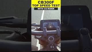 cb300f top speed with pillion