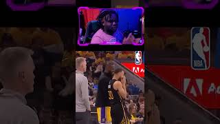Lakers Fan Reacts To LeBron James and Stephen Curry laugh at the scorers table in Game 1 #shorts