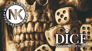 【How to】「DICE」(\u0026 SKULL) をウッドバーニングで描く！