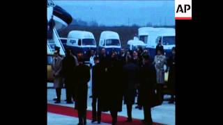 SYND12/12/71 PRESIDENT GEORGES POMPIDOU LEAVES PARIS ON THE CONCORDE SUPERSONIC JETLINER