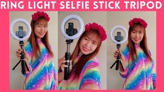 ELEGIANT RING LIGHT SELFIE STICK TRIPOD Unboxing