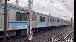 【聞いたことない爆音モーター！】地下鉄東西線E231系120km/h試運転 高速通過6連発 おまけ付き