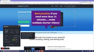 Screencasting: How to Use Screencastomatic (PC)