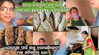 ବୋଉ ଚାଲିଗଲା ମନଭାରିଦୁଃଖ ମୋ feeling କହିପାରିବିନି,ଗୋଟା ବଡମାଛ ଭଜା ପୁରା ଜାମିଲା,ଆରୁଆ ଭାତକୁ ଡାଲି ଶାଗ ଖରଡ଼ା😋