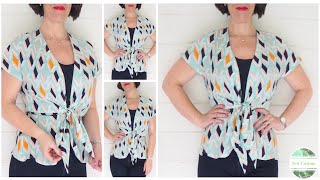 💚How I Sewed my 2 in 1 Cami & Tie Blouse💚 #sewingtutorial