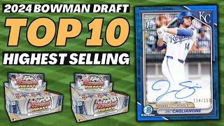 2024 Bowman Draft Top 10 Highest Selling Prospect Autographs