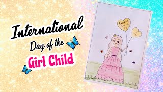 International Day Of The Girl Child Poster| National Girl Child Day Drawing Poster Easy
