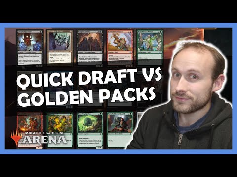 PROOF that Golden Packs are better than Quick Drafts for set completion | MTG Arena Economy Guide