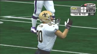 ESPN NFL 2K5 New Orleans Saints vs Baltimore Ravens Gameplay