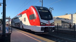 Caltrain Stadler KISS EMU on B7 #714 Southbound Bypassing San Mateo