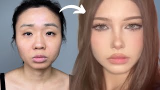 ASMR doing Slavic Doll makeup ☆No-talking-tutorial