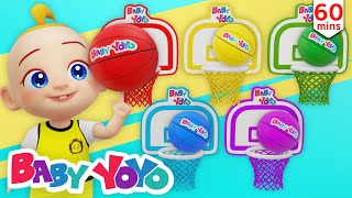 The Colors Song (Color BasketBall) + more nursery rhymes \u0026 Kids songs - Baby yoyo