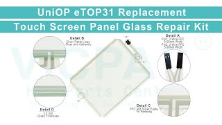 eTOP31 UniOP Touch Screen Panel Glass Replacement