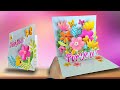 DIY Flower Pop up Card - Paper Crafts - DIY Pop up Card - Handmade craft-