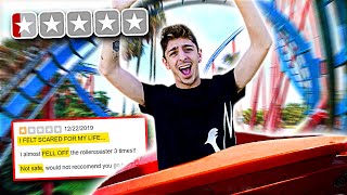 Riding the WORST REVIEWED Roller Coasters in my City! **bad idea**