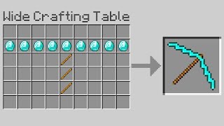 Minecraft, But Crafting Is Wide...
