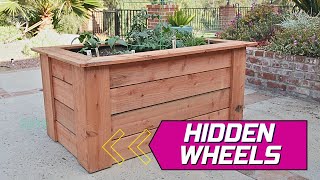 DIY Raised Planter Box (w/ Hidden Wheels) | Free Plans | How to Build