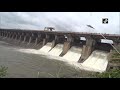 watch four crest gates of tunga dam opened in karnataka