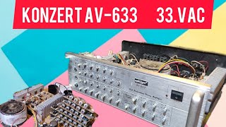 KONZERT AV-633 DISABLE PARTS  33VAC REVIEW AND CLEAN UP.