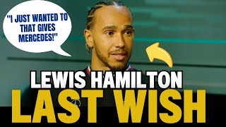 Hamilton reveals last wish with Mercedes in 2024 - F1 News