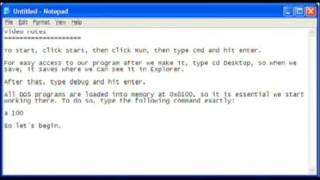 Old Skool Coding: An 8086 Assembly Language Tutorial Using MS Debug.