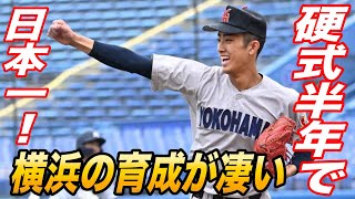 横浜の投手育成が凄い！中学軟式から1年で日本一の主力投手に！横浜1年生で次期エース織田翔希が凄い！明治神宮大会では四国王者の明徳義塾を2安打完封！中学の全国大会の様子！