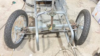 Homemade electric car from motorbike wheel part 4