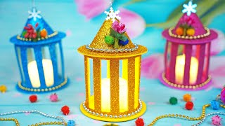 DIY Christmas Lantern With Foam Sheet 🏠 Handmade Christmas Tree Ornaments🎅 Glitter Foam Sheet Crafts