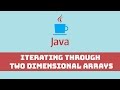 Java Programming Tutorial - Iterating through Two Dimensional Arrays