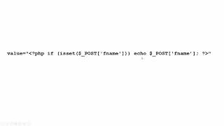 PHP form processing - persisting field data