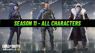 Season 11 All Free & Paid, Battle Pass Characters COD Mobile - S11 CODM