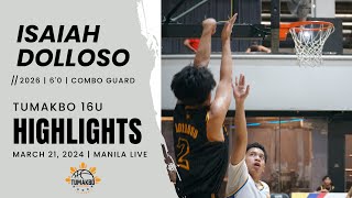 #ManilaLive GAME RECAP - ISAIAH DOLLOSO - Class of 2026 | Tumakbo United 16U vs Mighty Warriors