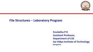 File Structures Lab program2 fixed length record