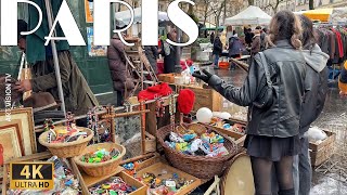 🇫🇷[Paris France] Paris Jussieu Flea Market Walk (4K 60F)  15/January/2025