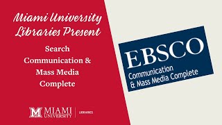 How to search Communication and Mass Media Complete